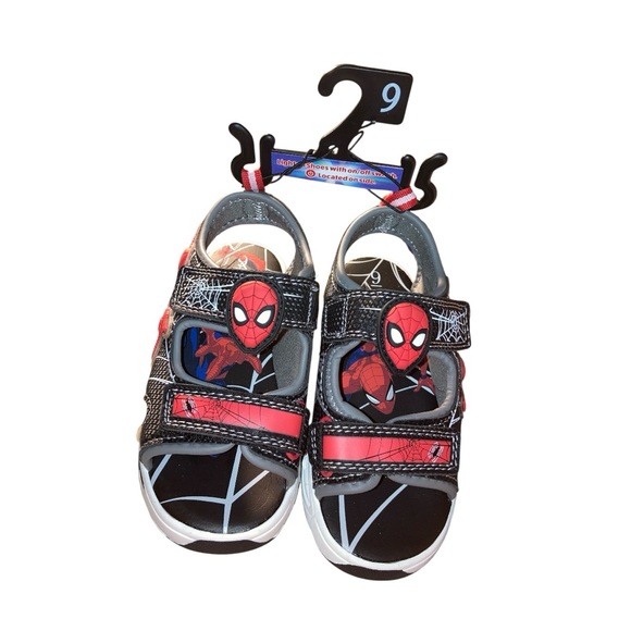 Marvel Spider-Man Kids Sandals - Black, Red, and White - Picture 1 of 12